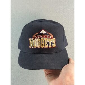 Vintage Denver Nuggets Hat Cap Fitted Mens 7 1/4 Blue NBA Basketball New Era 90s